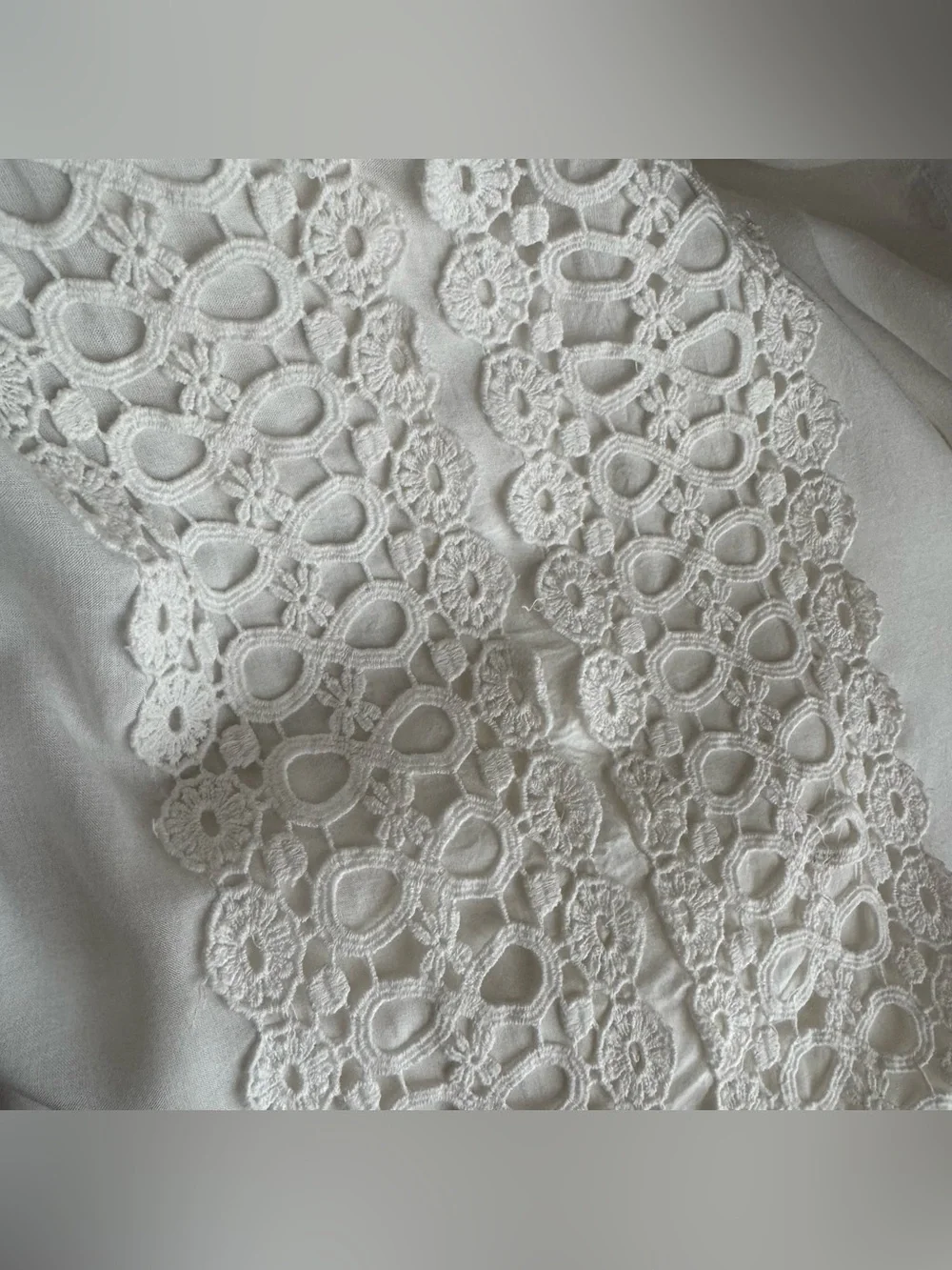 Z&L Europe White eyelet lace swim cover up dress
